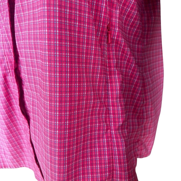 Columbia PFG Omni-Shade Pink Plaid Short Sleeve Fishing Shirt XL - Picture 9 of 16